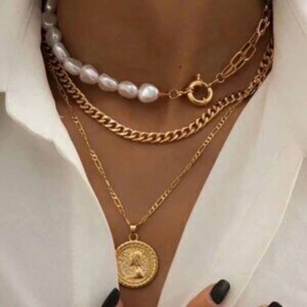 Coin Layered Necklace NWOT